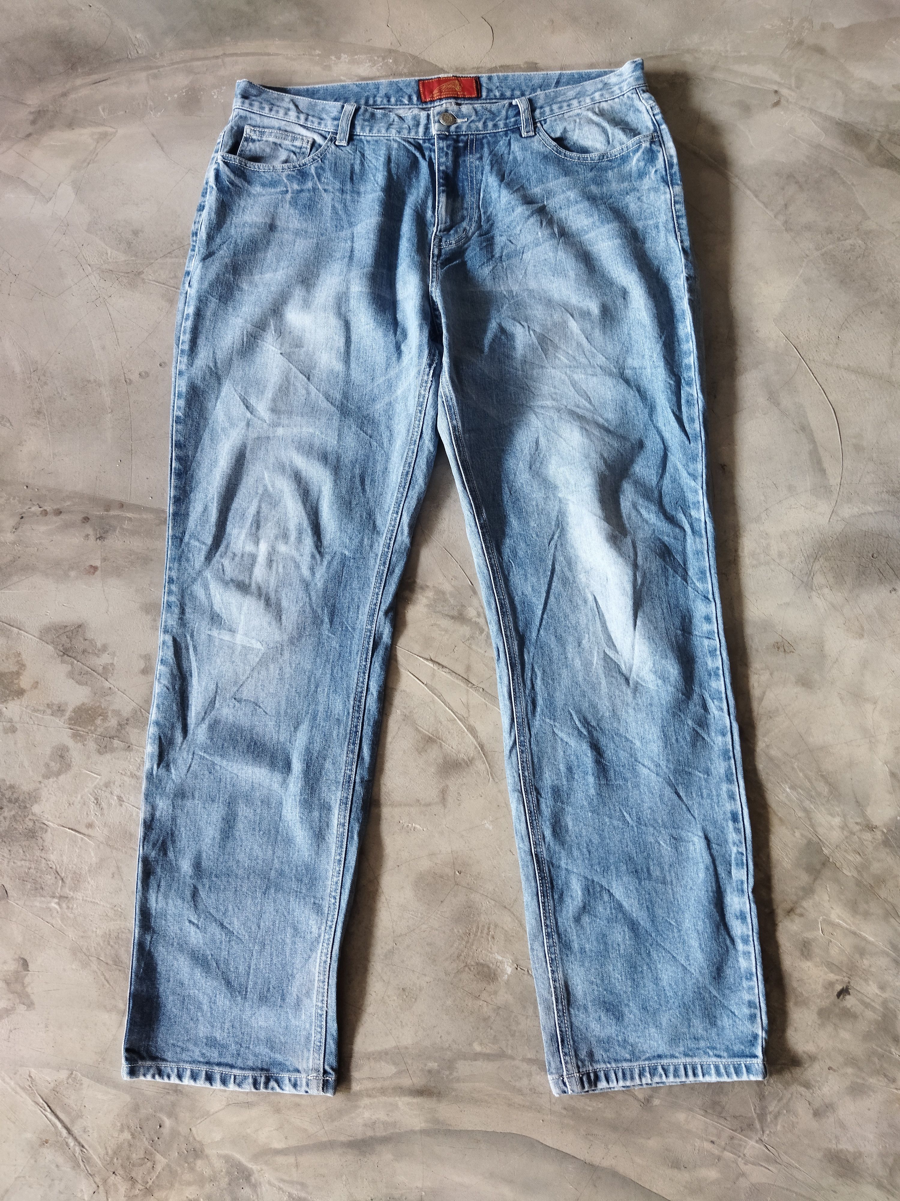 Vintage VINTAGE INDIAN LIGHT BLUE JEANS PANTS Size US 35 - 1 Thumbnail