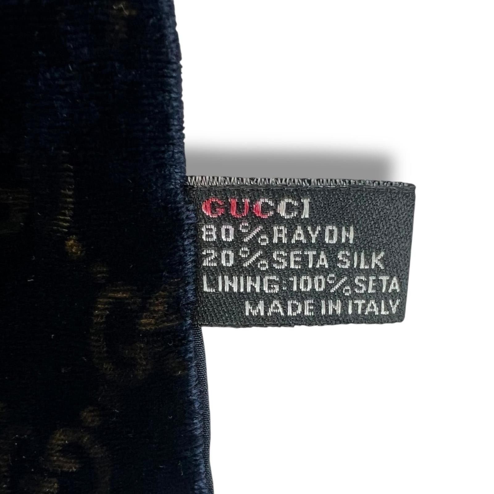 Gucci Gucci by Tom Ford Navy Velour Monogram Scarf Size ONE SIZE - 4 Thumbnail