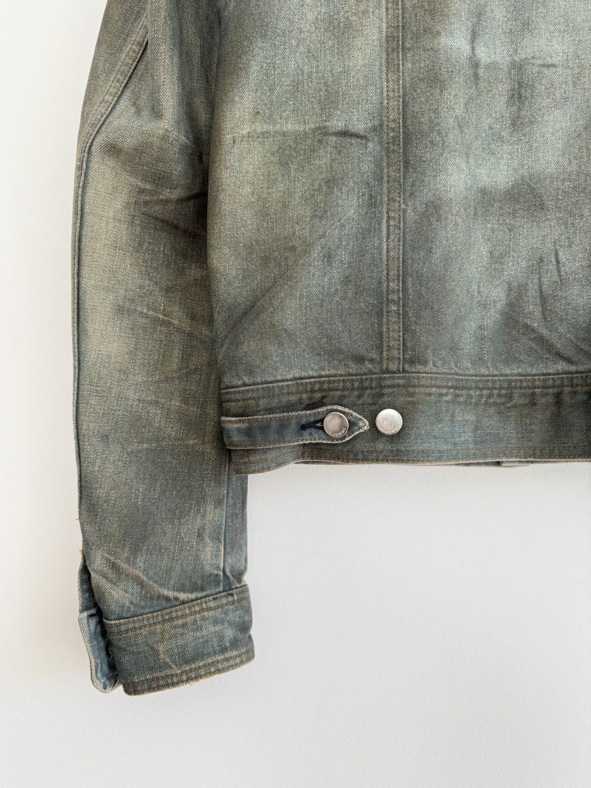 Dior × Hedi Slimane S/S 2004 “Strip” Dirty Bleu Clair Denim Jacket Size US M / EU 48-50 / 2 - 13 Thumbnail