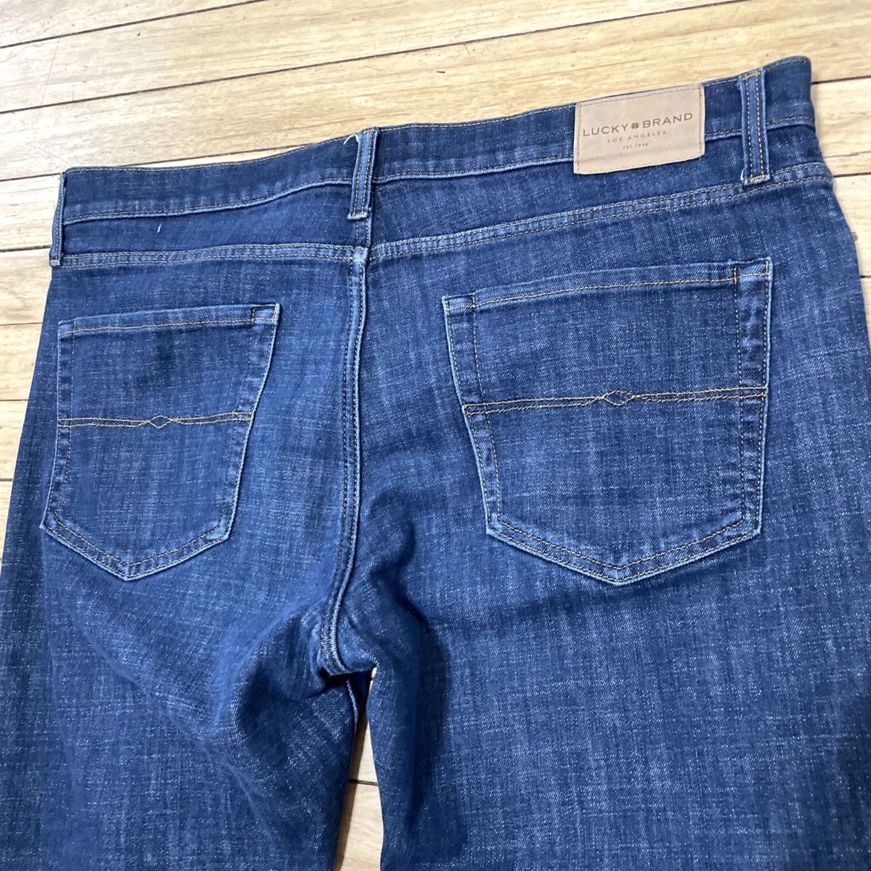Lucky Brand LUCKY BRAND Jeans Men 38x32 Slim Straight Denim 5-Pocket Dark Blue 38x32 N/A Size US 38 / EU 54 - 3 Thumbnail