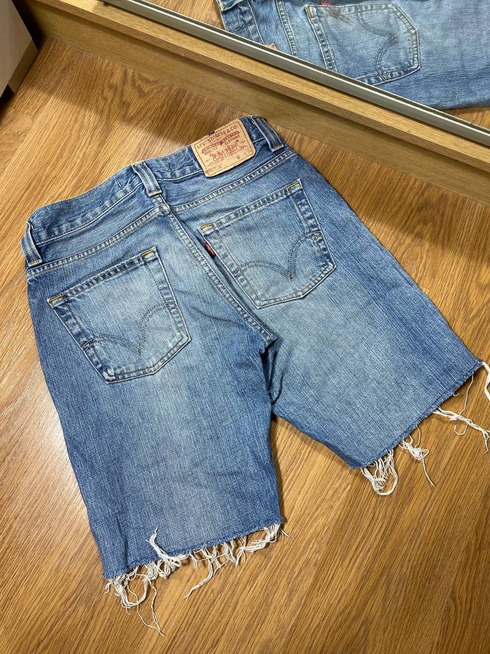 Japanese Brand × Levi's Gothicana Y2K Bondage Gothic Multipocket Cargo Shorts Size US 31 - 15 Thumbnail