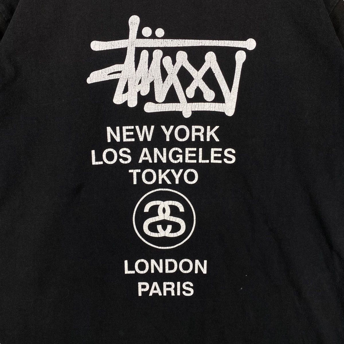 Stussy × Vintage Vintage 00's STUSSY World Tour Anniversary Tee Shirt Size US L / EU 52-54 / 3 - 2 Thumbnail