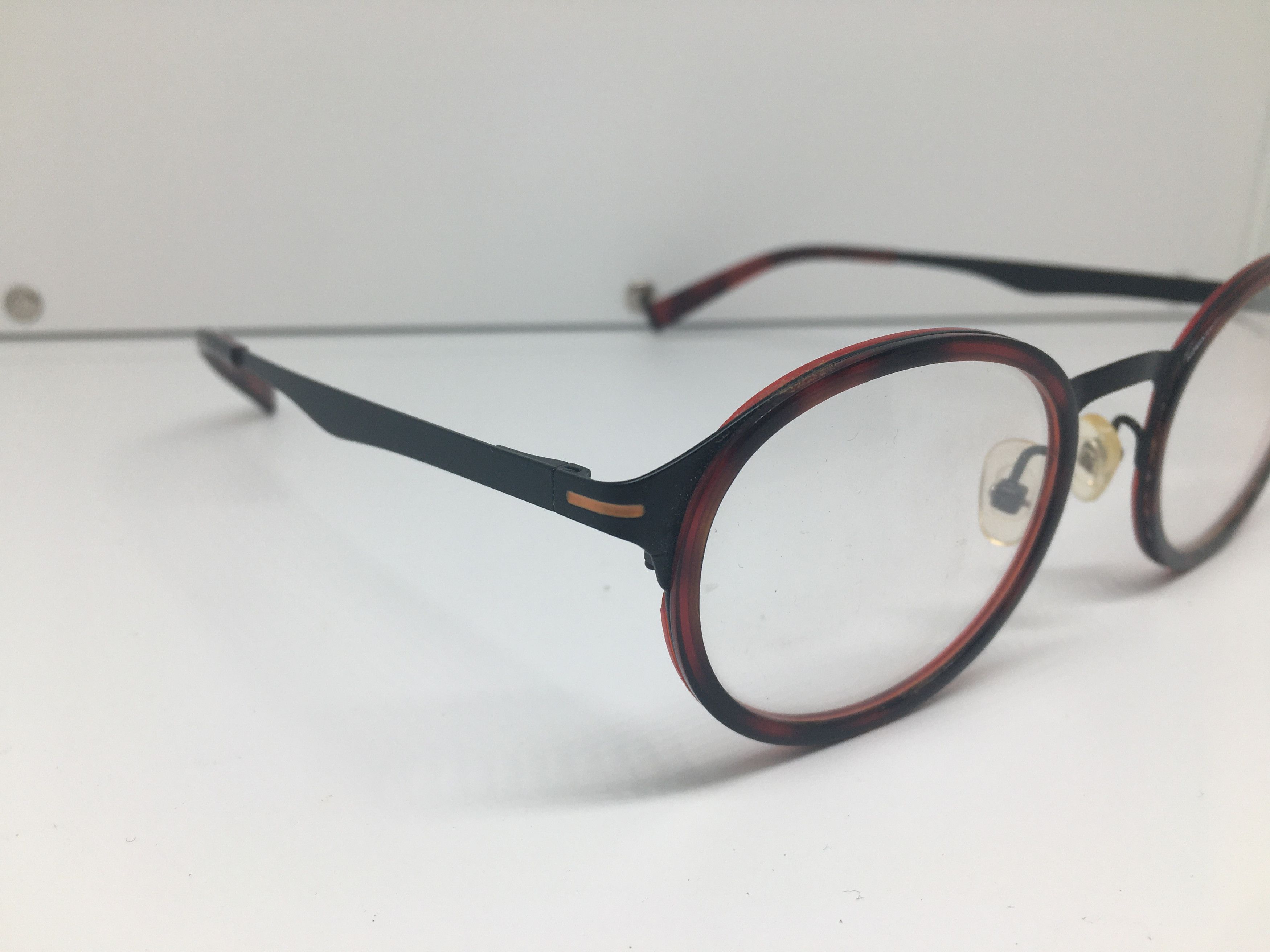 Other Matte Black Alloy Red Tortoise Rim Eyeglasses Frame Size ONE SIZE - 2 Thumbnail