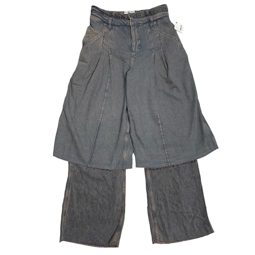 Free People NWT New $248 Free People Nocturne Double Hem Trouser Jeans Size 26" / US 2 / IT 38 - 3 Thumbnail