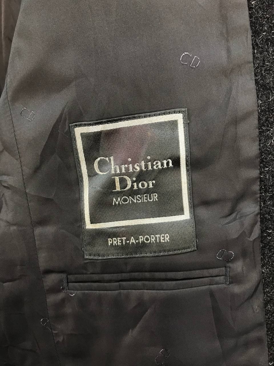 CHRISTIAN DIOR MONSIEUR PRET-A-PORTER WOOL JACKET GRAY BLACK