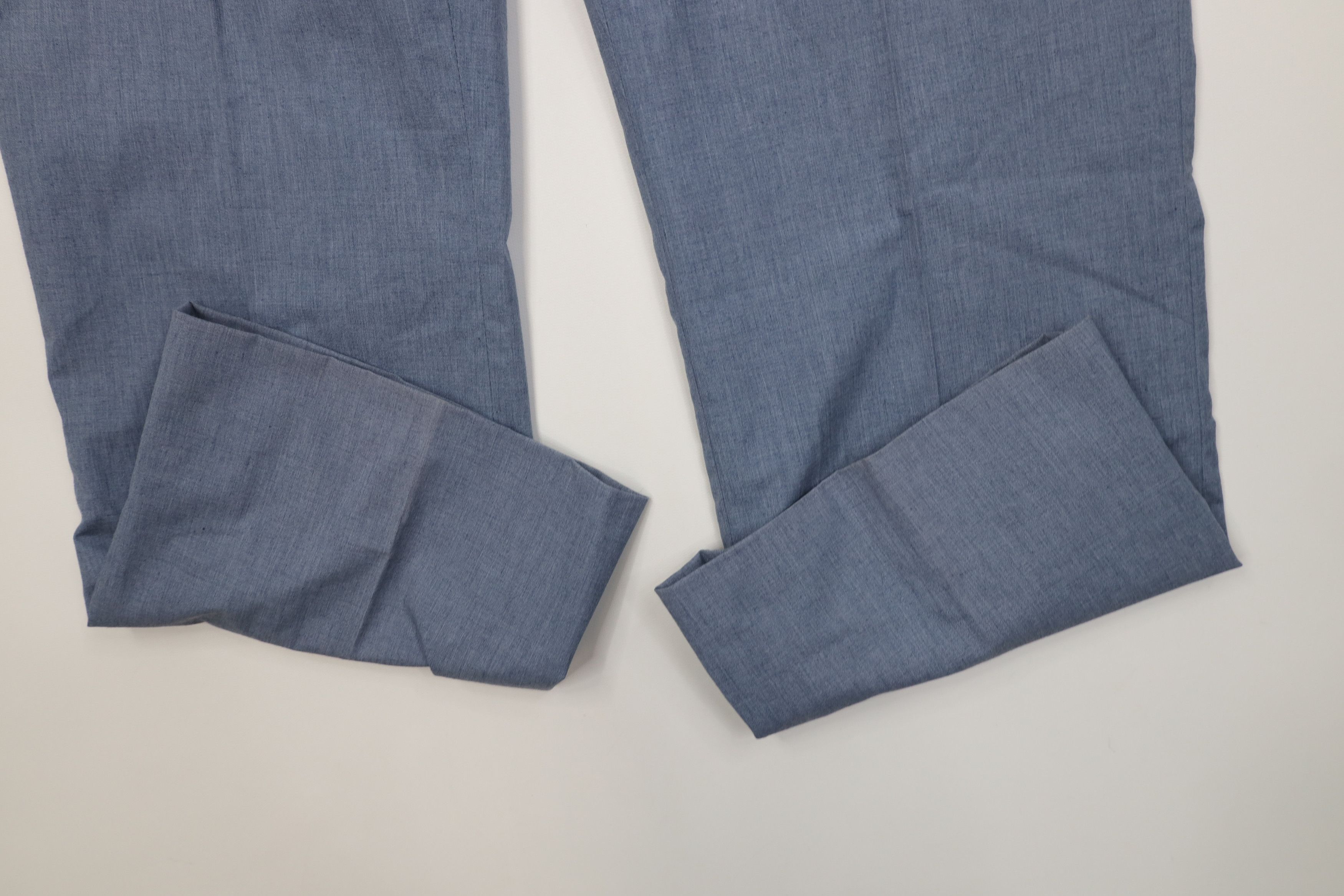 Vintage Vtg 60s 70s Streetwear Knit Chambray Wide Leg Pants USA Size US 36 / EU 52 - 5 Thumbnail