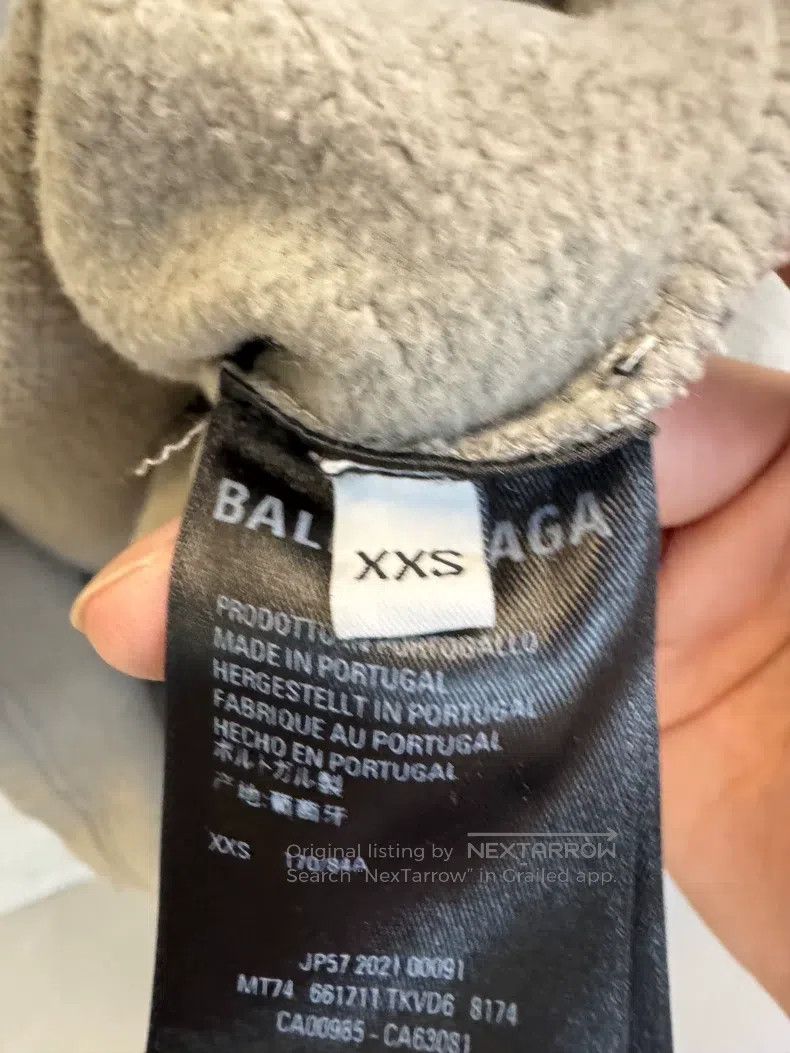 Balenciaga Balenciaga Logo Letter Printed Hooded Sweatshirt Men's Gre Size US XXS / EU 40 - 4 Thumbnail