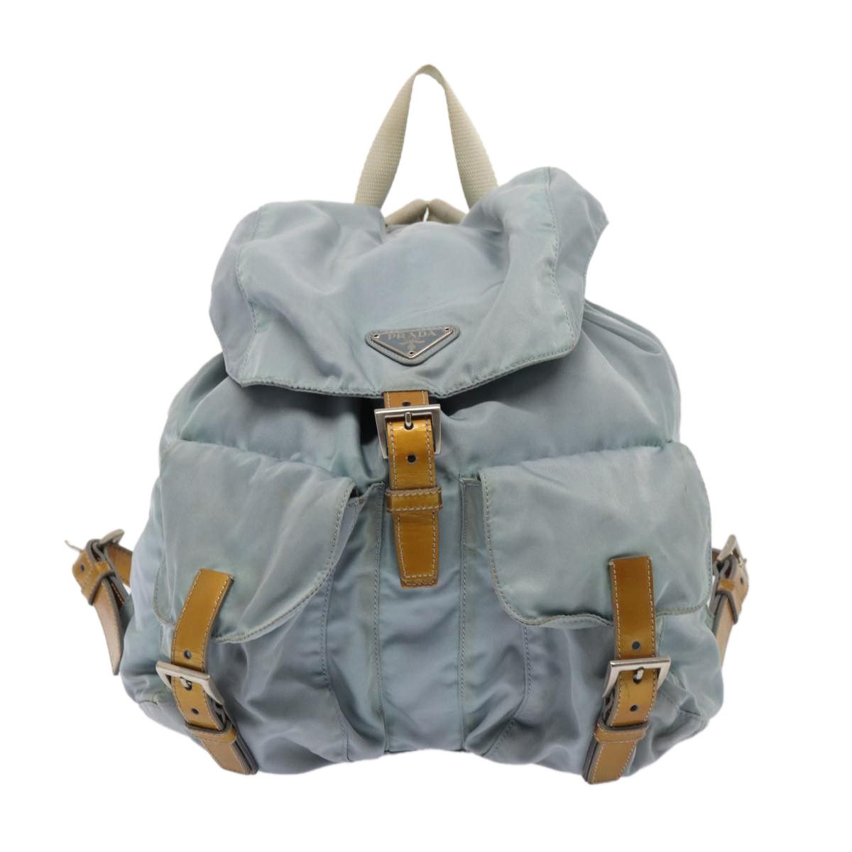 Prada Tessuto Blue Synthetic Backpack Bag (Pre-Owned) Size ONE SIZE - 1 Thumbnail