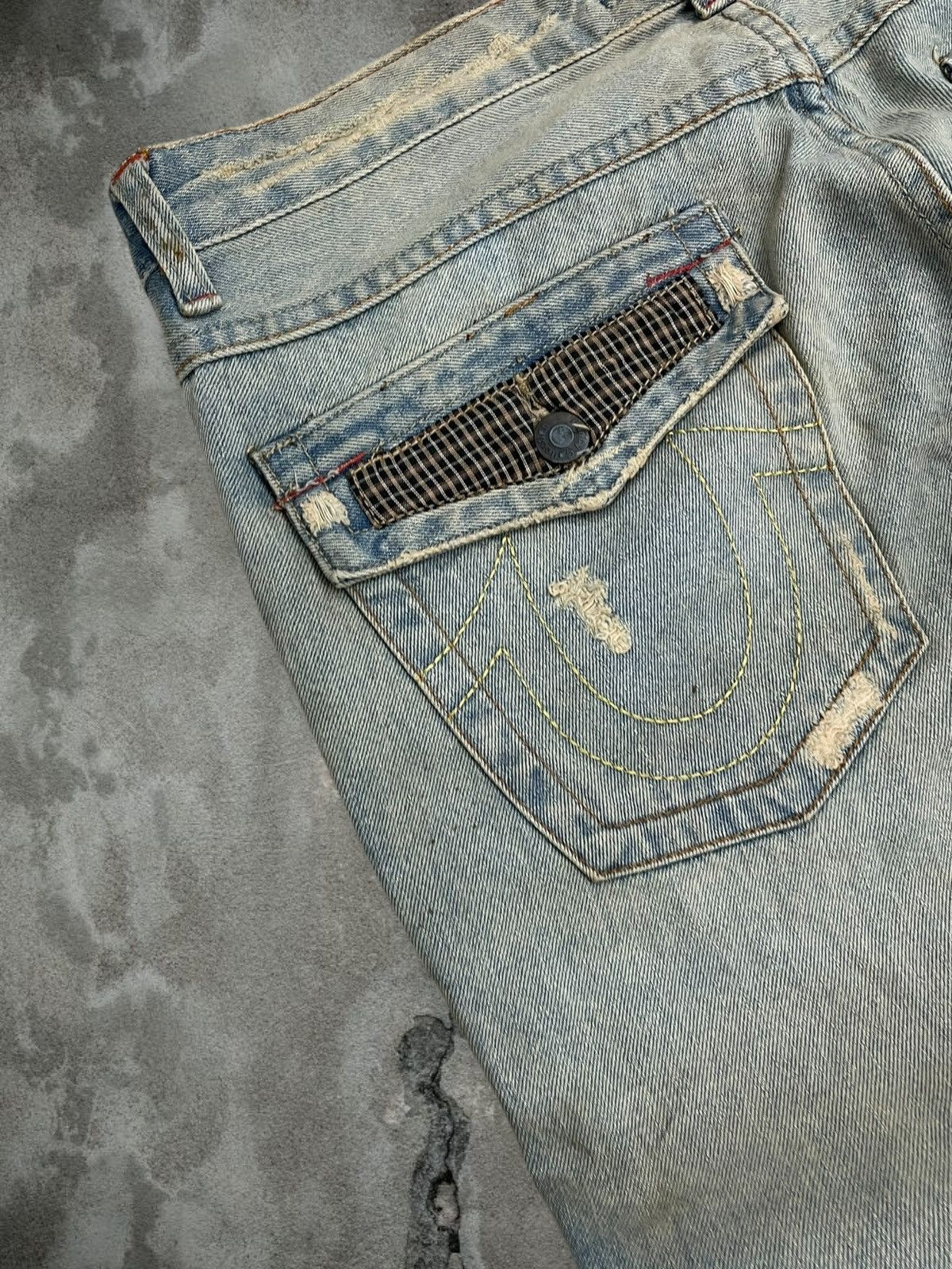 Tornado Mart Vintage Og 90s Japan Fancy Collection Patchwork Flared Denim Size US 32 / EU 48 - 18 Thumbnail