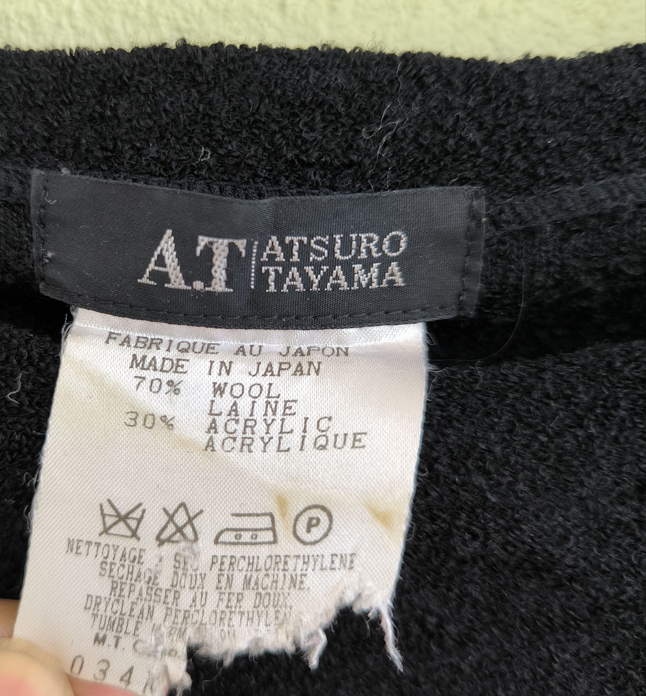 ATSURO TAYAMA ATSURO TAYAMA wool black plain blouses Size L / US 10 / IT 46 - 3 Thumbnail
