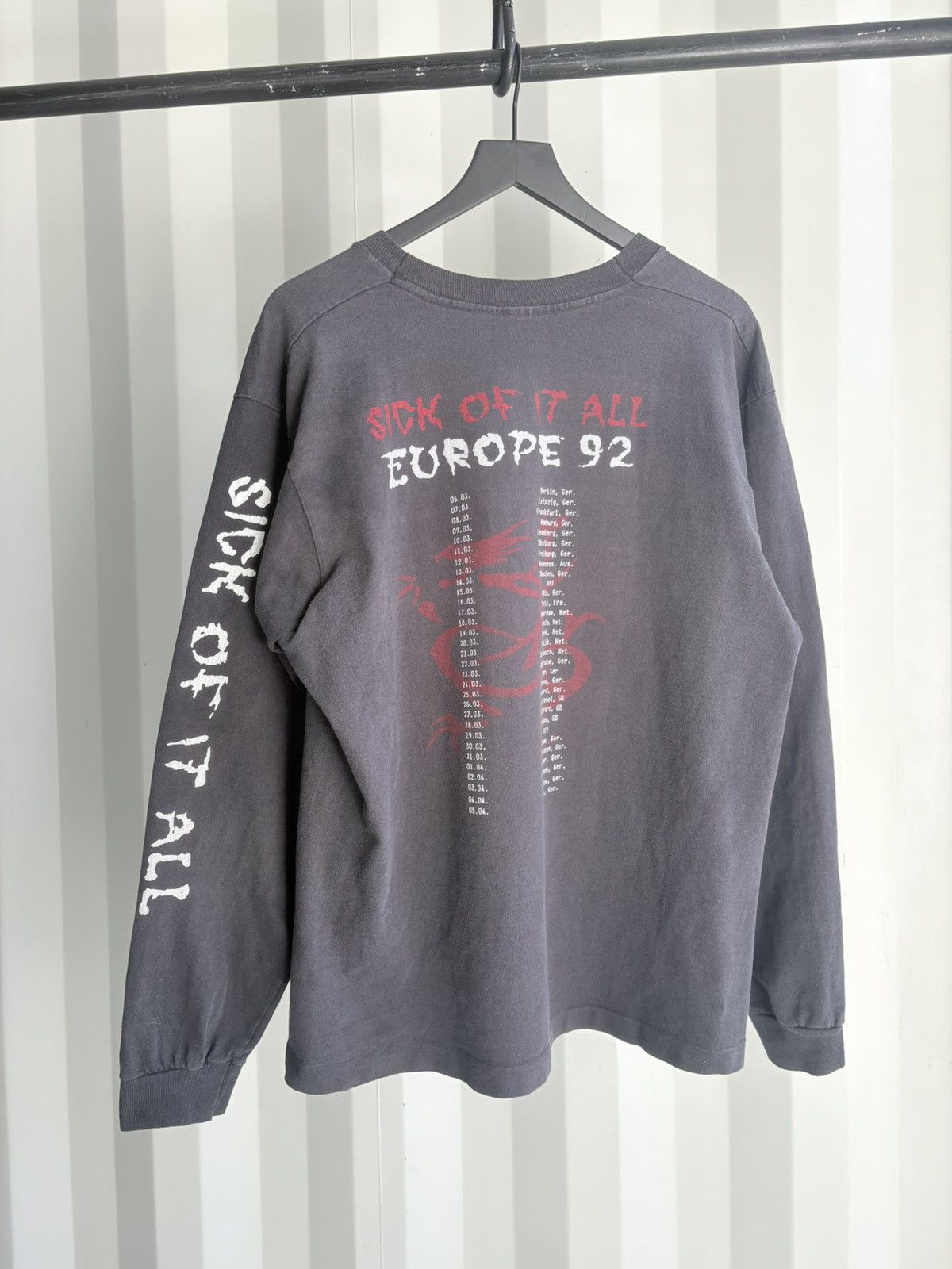 Band Tees Vintage Sick of it All Shirt Faded NYC Distressed Grunge Size US XL / EU 56 / 4 - 5 Thumbnail