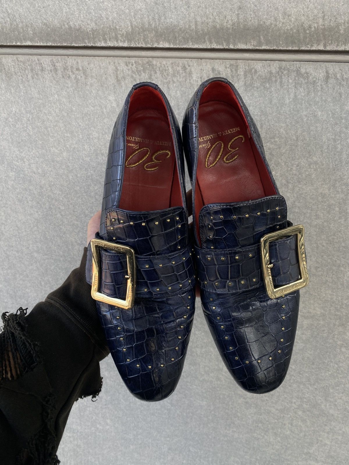 Melvin & Hamilton Melvin&Hamilton 30 Anni Alligator Luna 3 Turtle Navy Boots Size US 8 / EU 41 - 2 Thumbnail