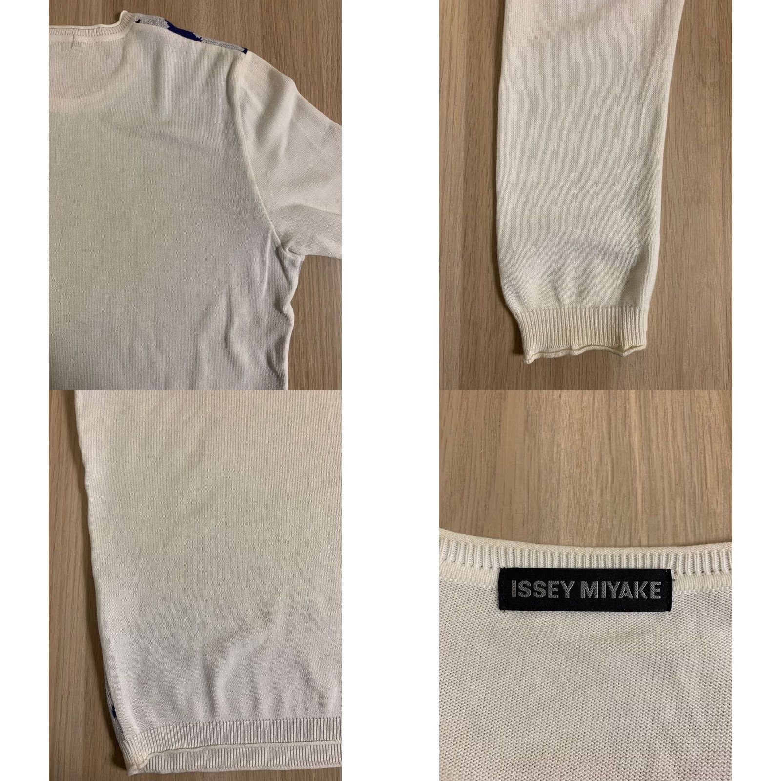 Issey Miyake ISSEY MIYAKE KNIT SIZE M WHITE COTTON USED MEN 2011AW INK SPLATTER MATERIAL Size US L / EU 52-54 / 3 - 9 Thumbnail