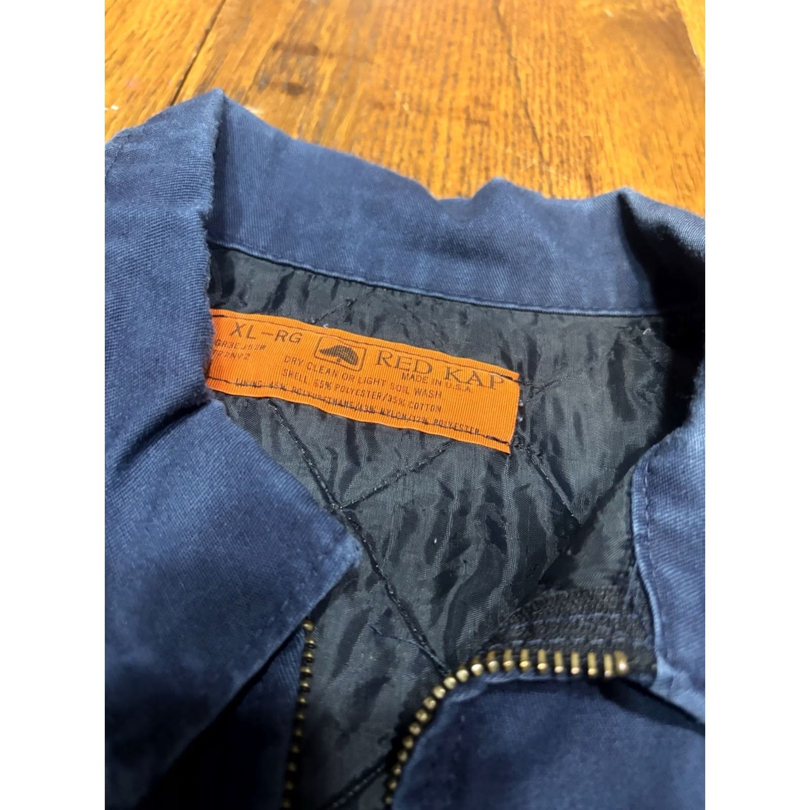 Red Kap VINTAGE Red Kap Jacket Mechanic Workwear Navy Blue XL Mens Size US XL / EU 56 / 4 - 2 Thumbnail