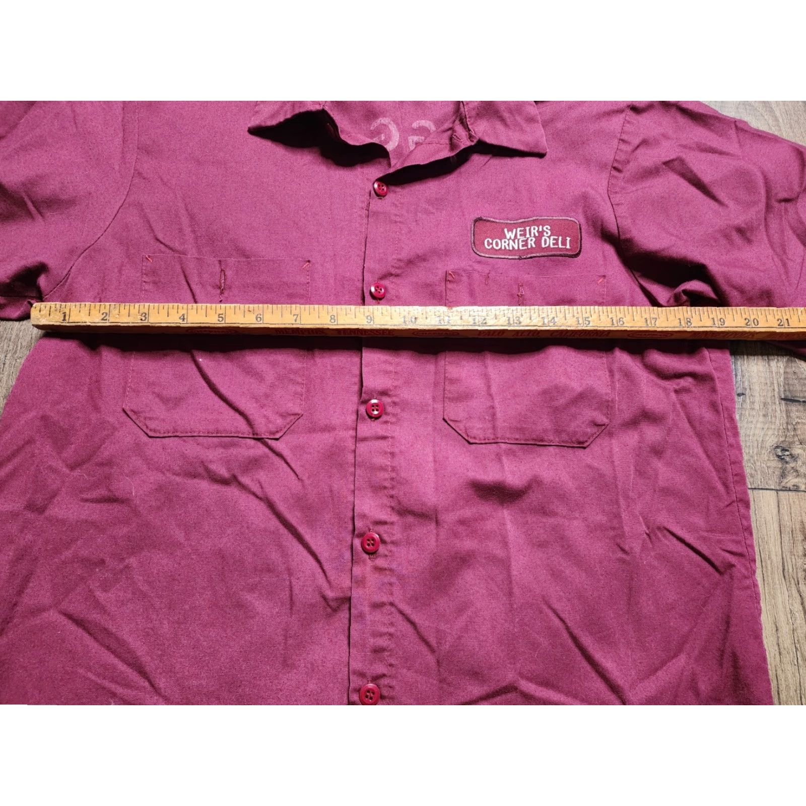 Vintage Vintage Cintas Mechanic Racing Polo Shirt Men M Burgundy 90s Deli Employee Nugget Nectar Ale Size US M / EU 48-50 / 2 - 4 Thumbnail