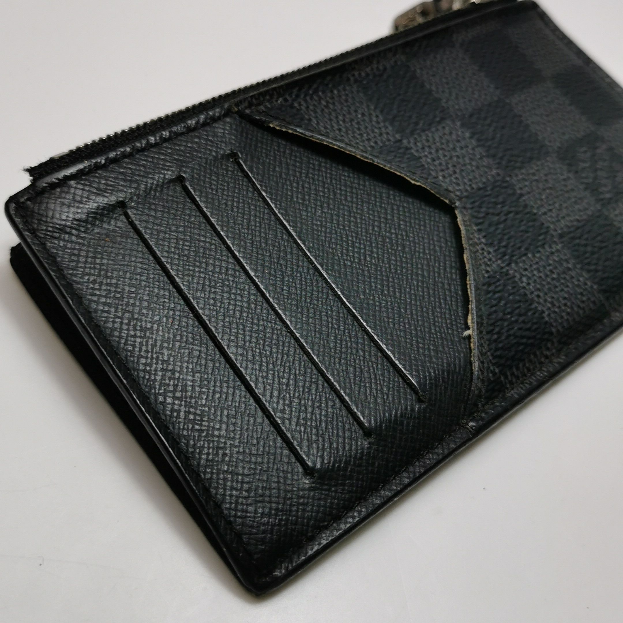 Louis Vuitton Louis Vuitton (LV) Coin Cowhide Checkerboard Card Holder Co Size ONE SIZE - 7 Thumbnail