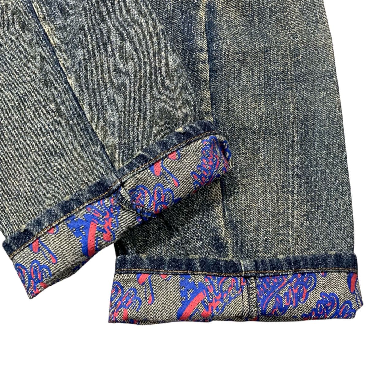 Japanese Brand LGB Style 2000’s KMK Double Waist Mudwash Jeans Size US 31 - 12 Thumbnail