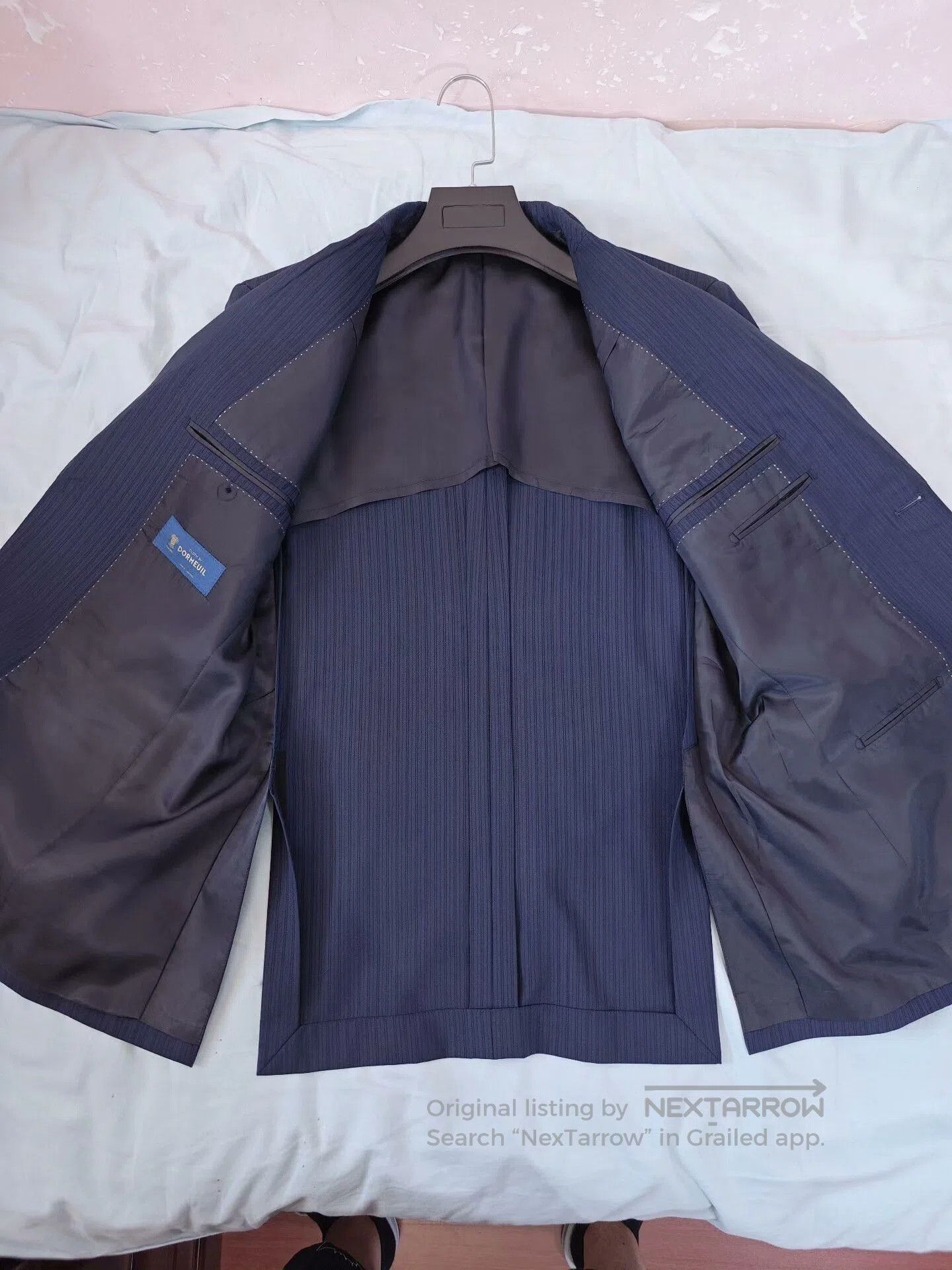 Japanese Brand Dormeuil Wool Custom Suit Jacket. Size US M / EU 48-50 / 2 - 6 Thumbnail
