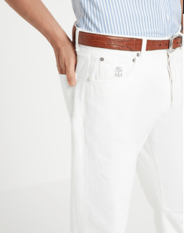 Brunello Cucinelli Dyed Denim Pants in White Size US 34 / EU 50 - 3 Thumbnail
