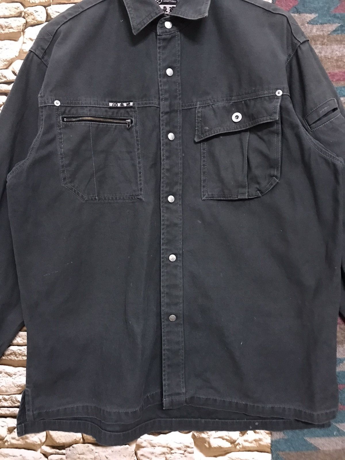 Japanese Brand KANTOBI Workers Shirt sunfaded Size US L / EU 52-54 / 3 - 3 Thumbnail