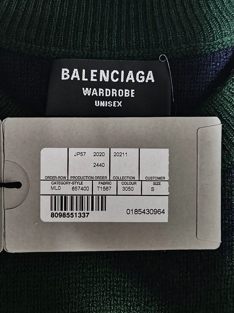 Balenciaga Balenciaga logo printed jacquard long sleeved knitted sweat Size US S / EU 44-46 / 1 - 5 Thumbnail