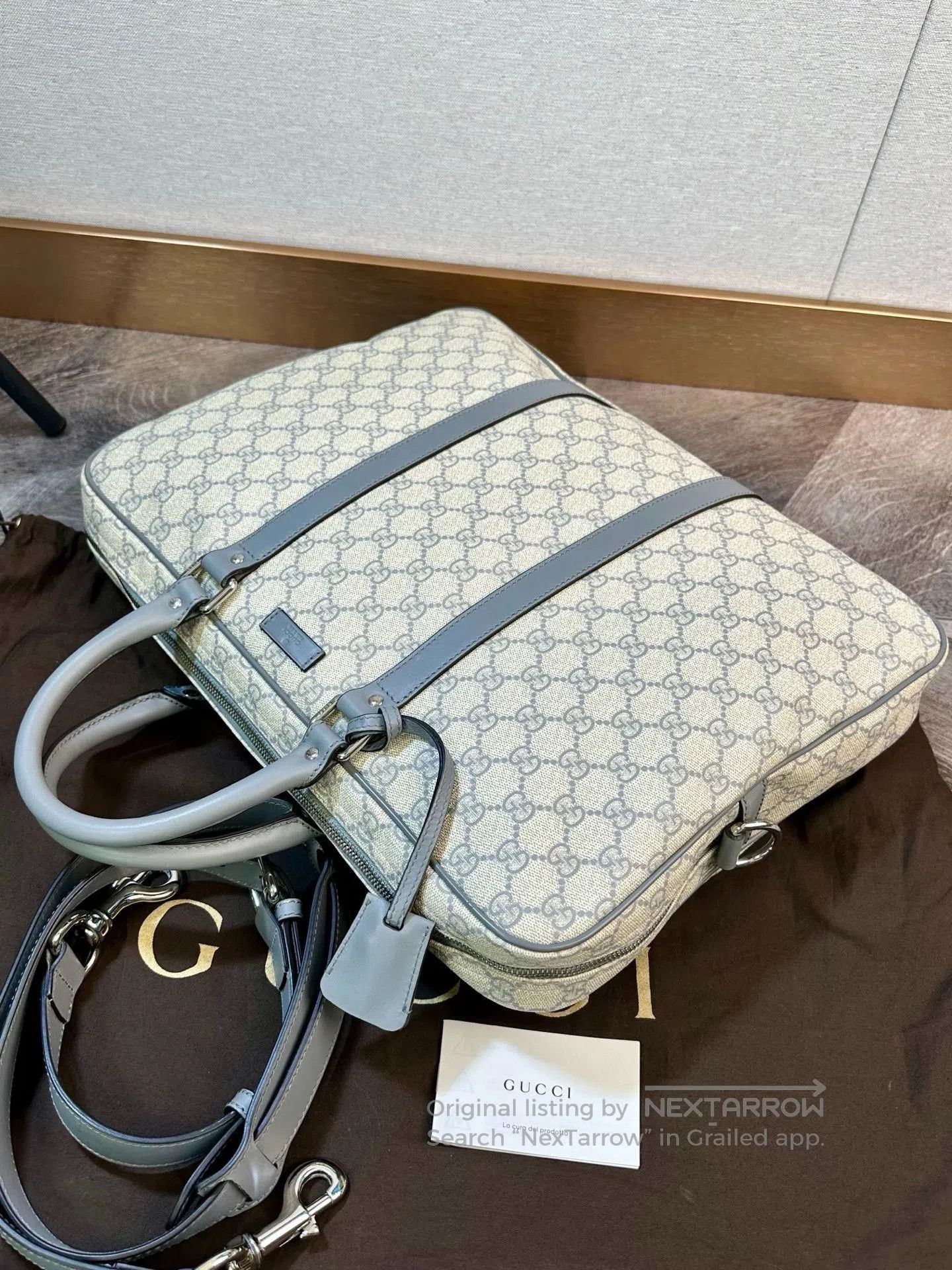 Gucci Gucci Gray GG Monogram Briefcase. Size ONE SIZE - 6 Thumbnail