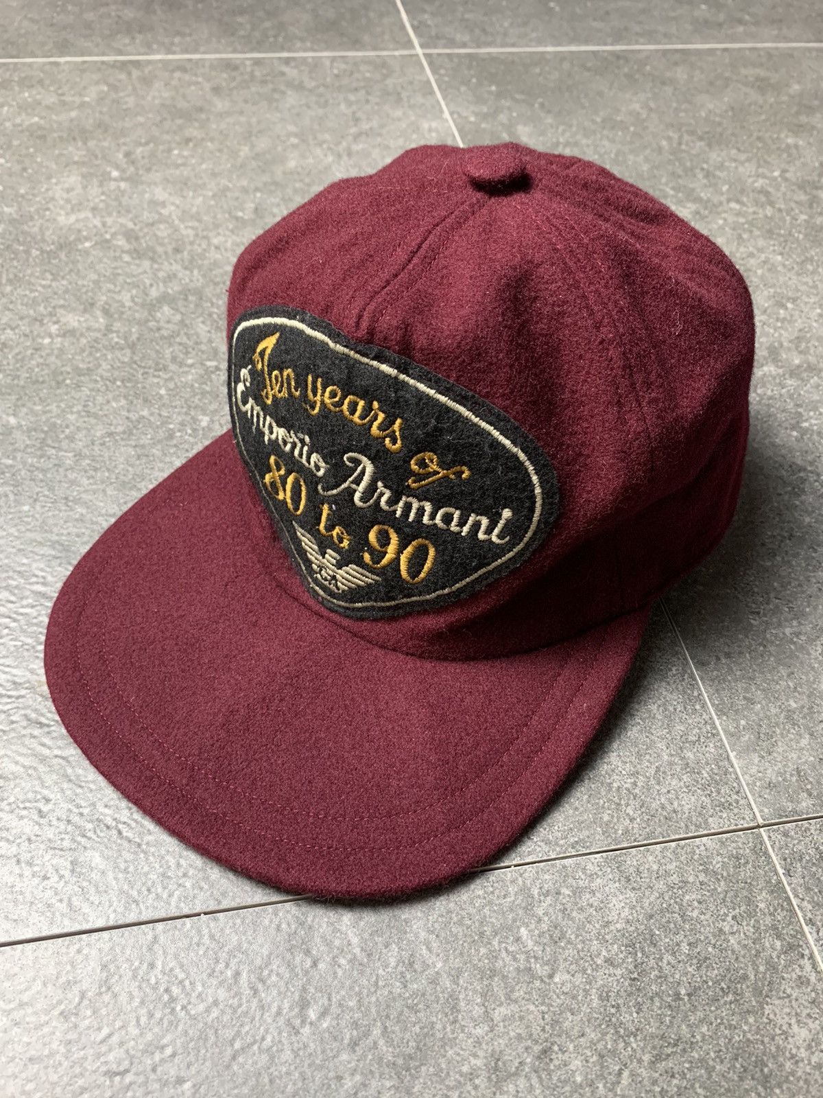 Emporio Armani 1990s Emporio Armani Embroidered Patch Fitted Cap Size ONE SIZE - 2 Thumbnail