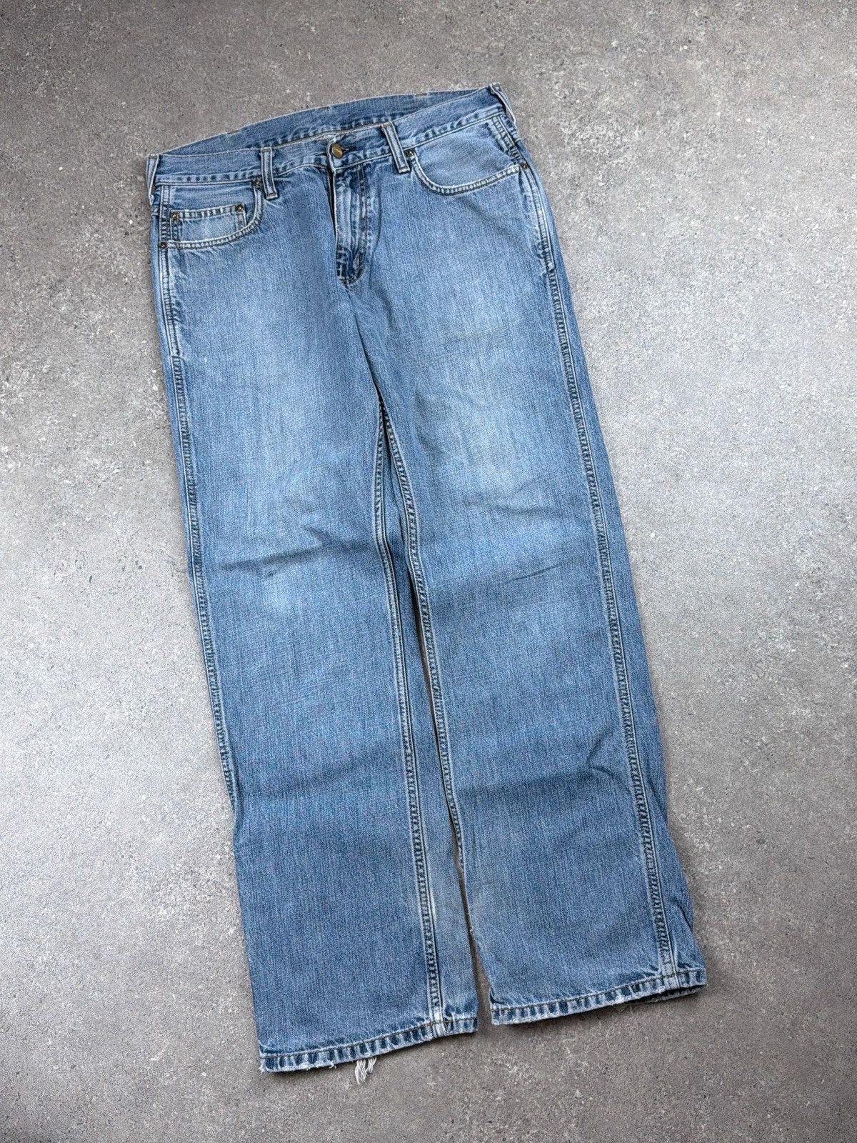 Carhartt Vintage Carhartt Western Pants Raw Denim Jeans Distressed Size US 31 - 2 Thumbnail