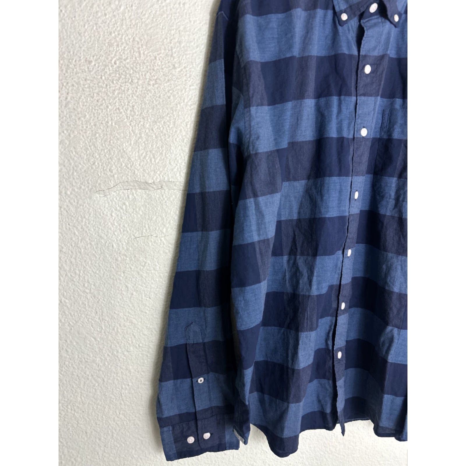 Bonobos VINTAGE Bonobos Stretch Standard Fit Button Down Shirt XL Blue Plaid Cotton Long Sleeve Size US XL / EU 56 / 4 - 2 Thumbnail