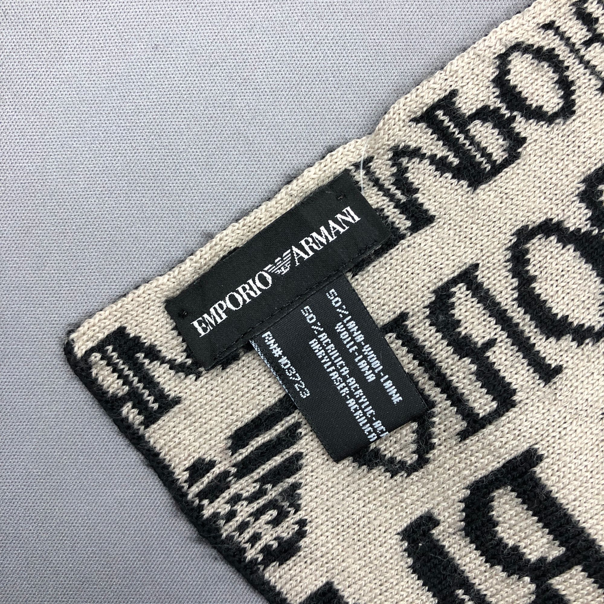 Emporio Armani Vintage Emporio Armani Scarf Muffler Wool Cashmere Scarves Size ONE SIZE - 6 Thumbnail