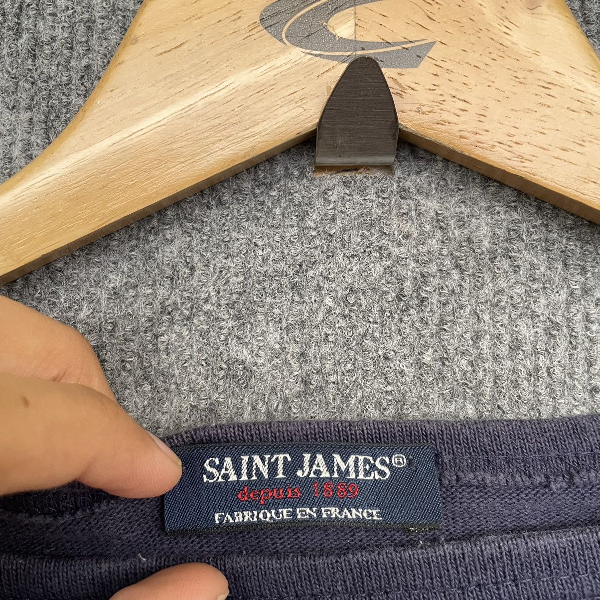 Designer × Saint James Saint James Blank Navy Basic T Shirt Made in France Size US M / EU 48-50 / 2 - 2 Thumbnail