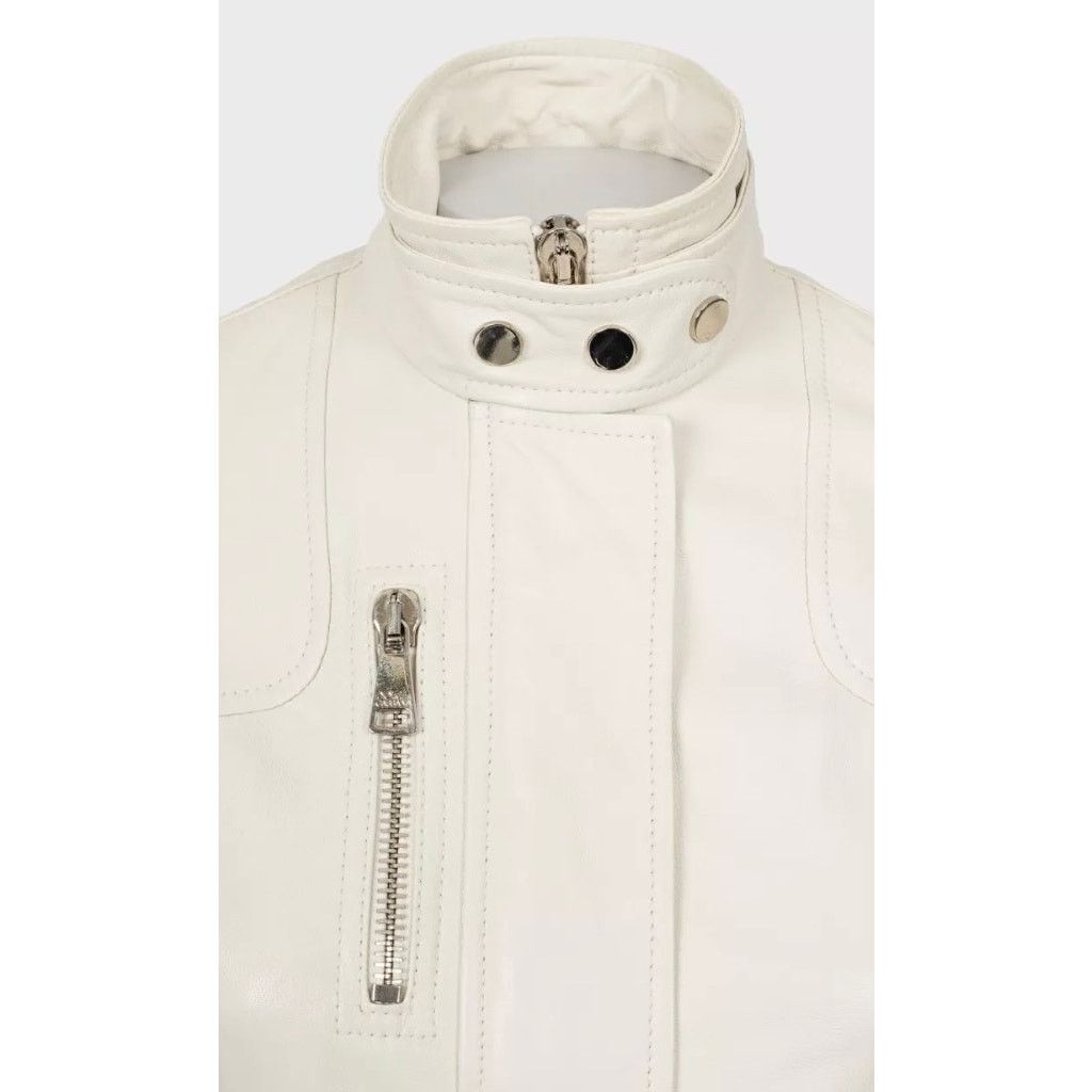 Dolce & Gabbana Dolce & Gabbana White Leather Jacket IT 40 / S Size S / US 4 / IT 40 - 4 Thumbnail