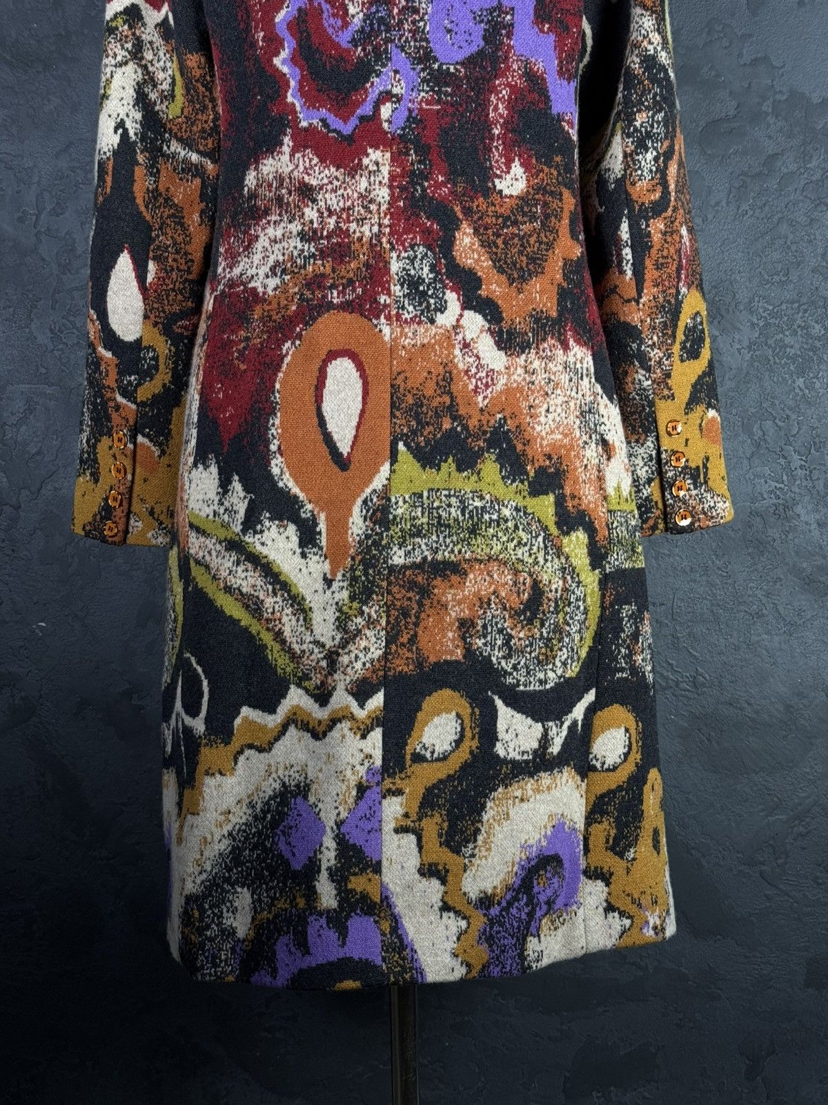 Other IVKO Women’s 100% Wool Abstract Pattern Coat Size 38 / M Size M / US 6-8 / IT 42-44 - 10 Thumbnail