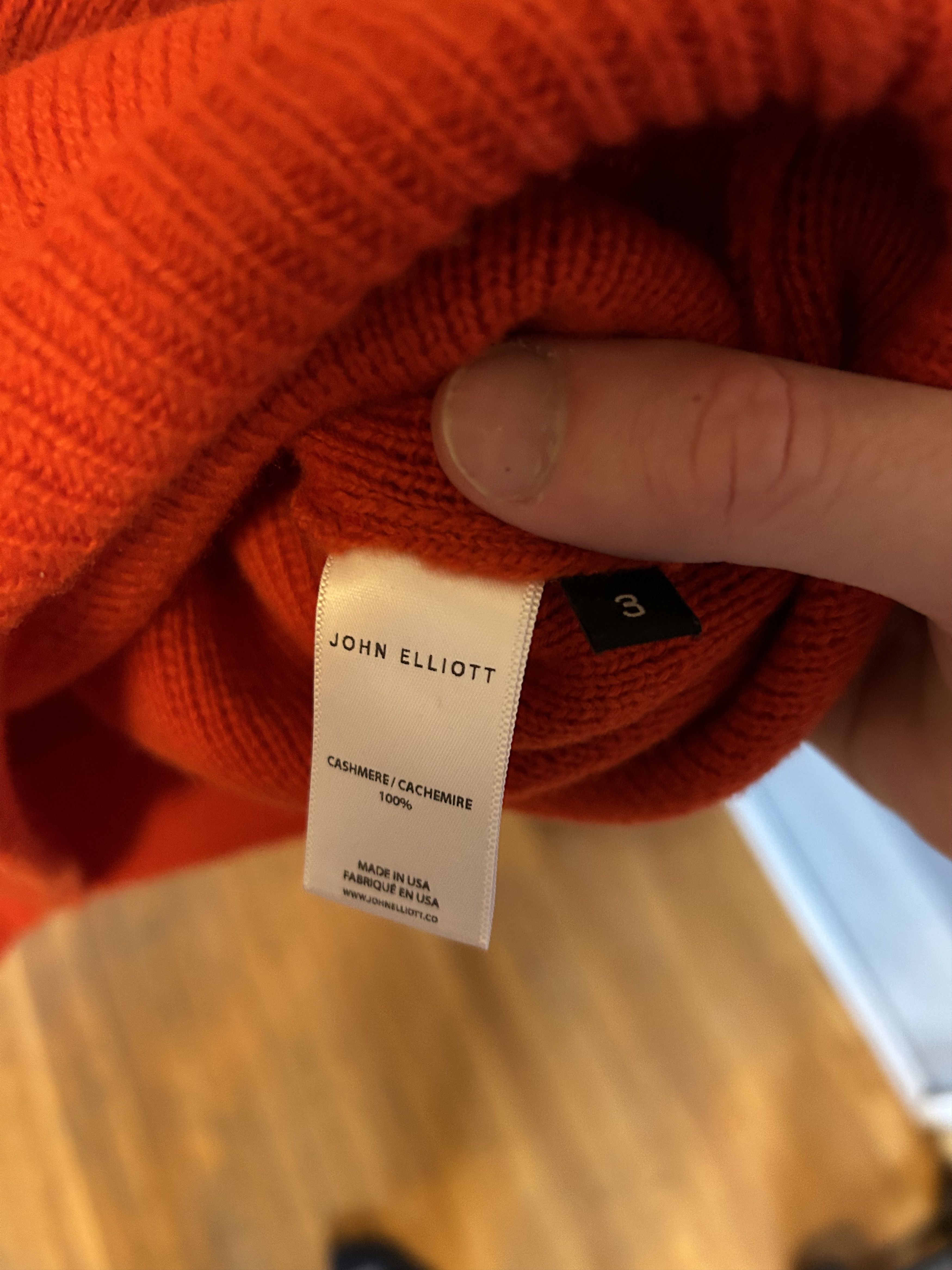 John Elliott John Elliott Red Cashmere Cropped Crew Sweater Size US L / EU 52-54 / 3 - 5 Thumbnail