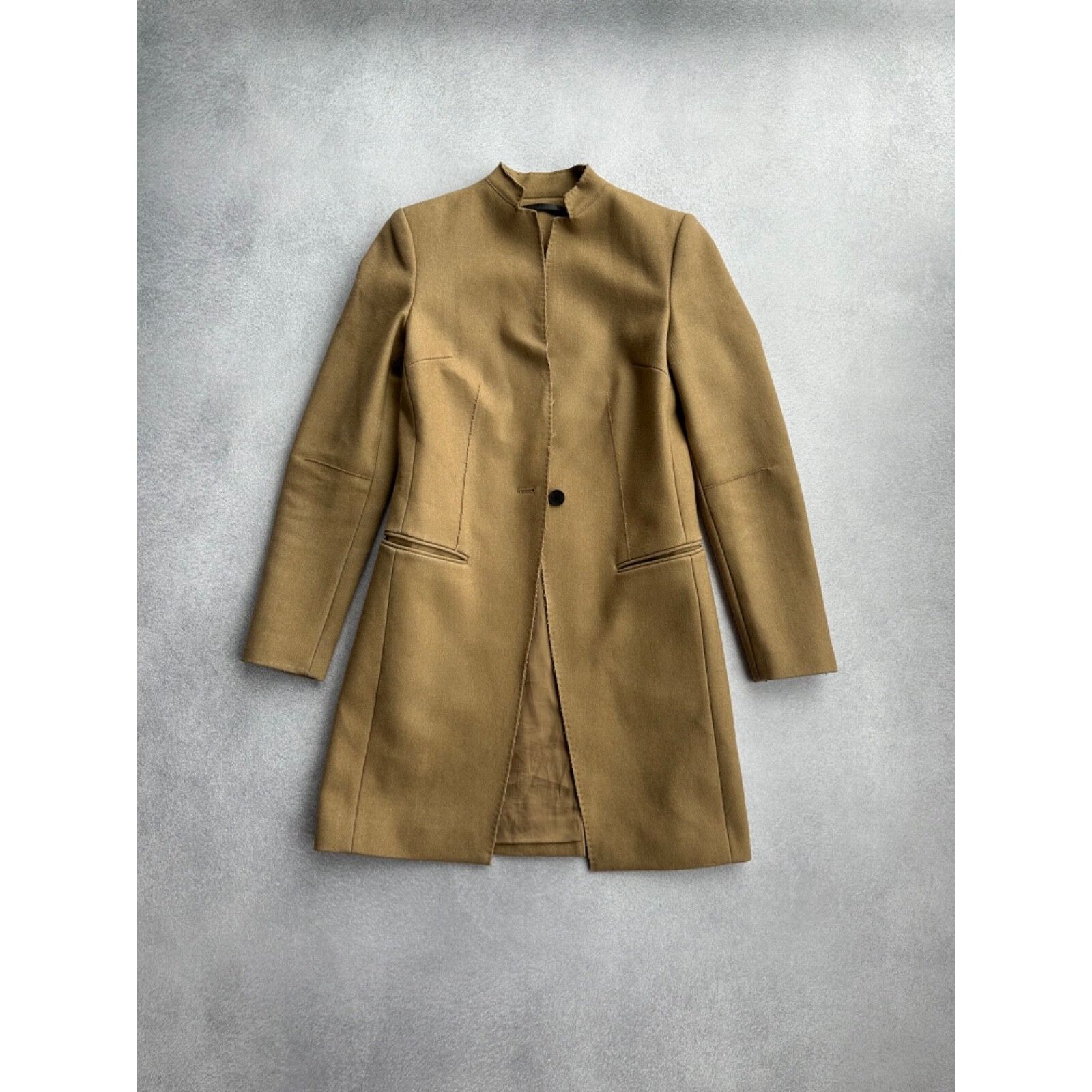 Allsaints All Saints Woman Leni One Button Beige Coat Size XS / US 0-2 / IT 36-38 - 1 Thumbnail