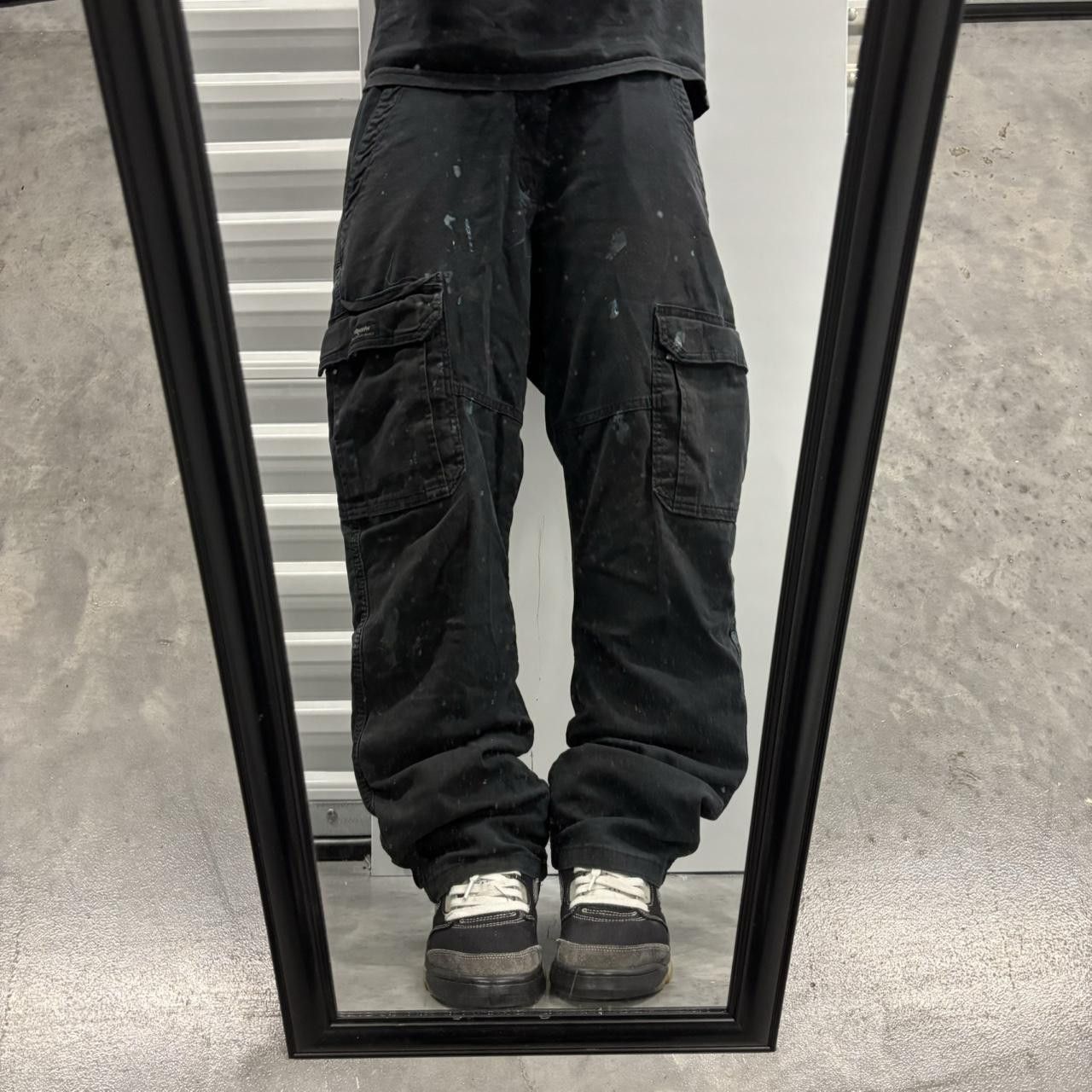 Japanese Brand × Vintage Crazy Vintage Y2K/2000s Grunge Black Skater Cargo Pants! Size US 30 / EU 46 - 1 Thumbnail