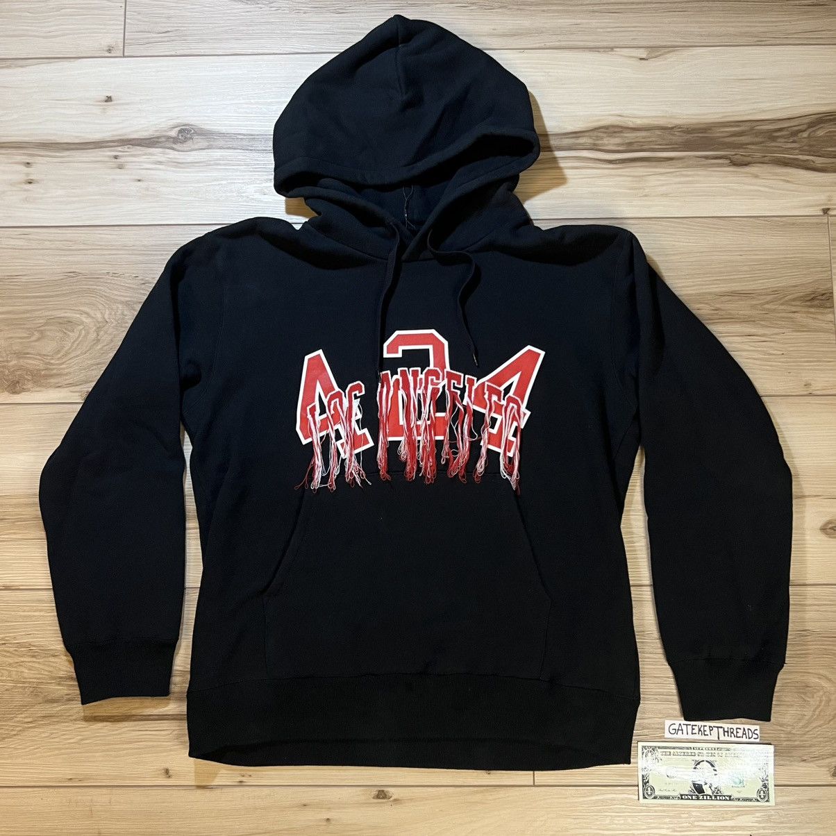424 424 x Doublet Fraying Fringe Logo Pullover Hoodie Size US M / EU 48-50 / 2 - 1 Thumbnail
