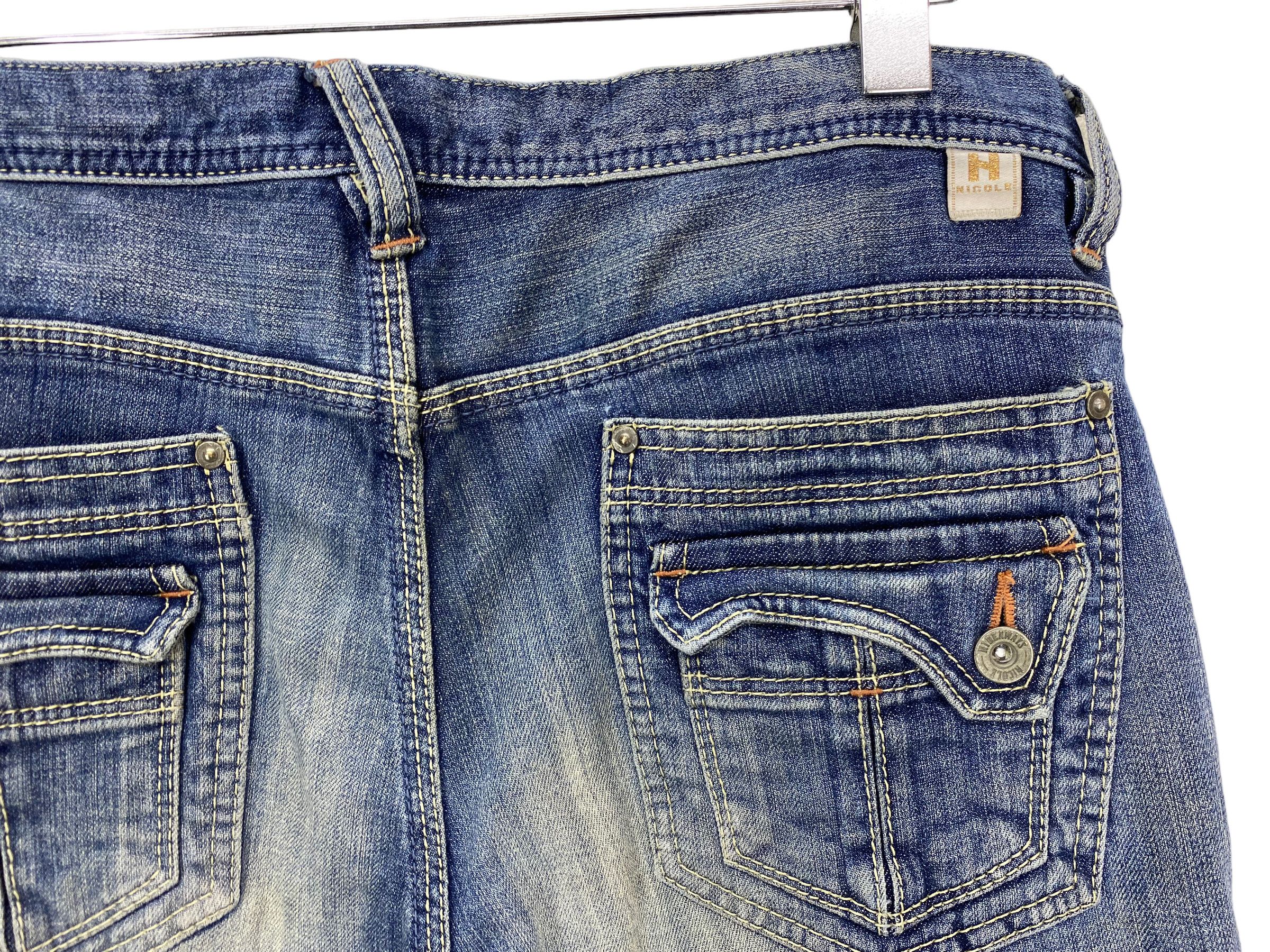 Japanese Brand × Nicole Club Nicole Hideaways Pants Multi Zipper Flare Jeans Size US 34 / EU 50 - 9 Thumbnail