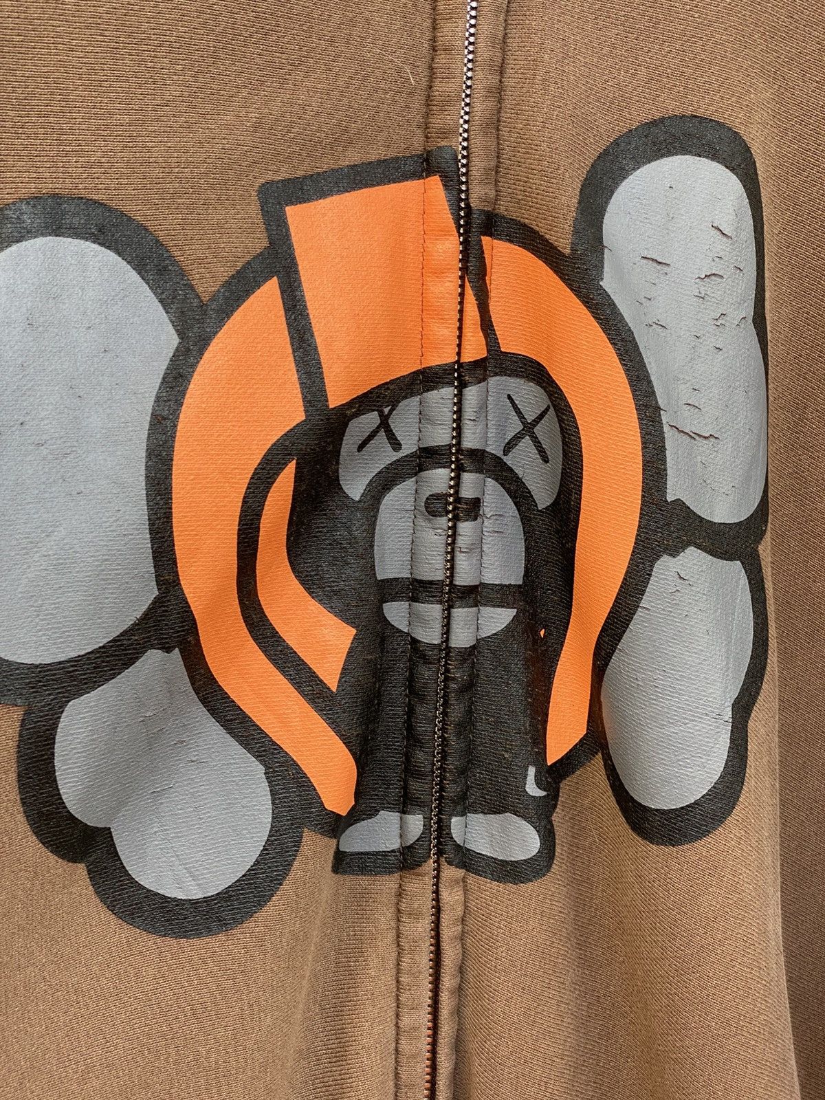 Bape × Kaws Bape x Kaws Soldier Brown Full Zip Hoodie Size US L / EU 52-54 / 3 - 7 Thumbnail