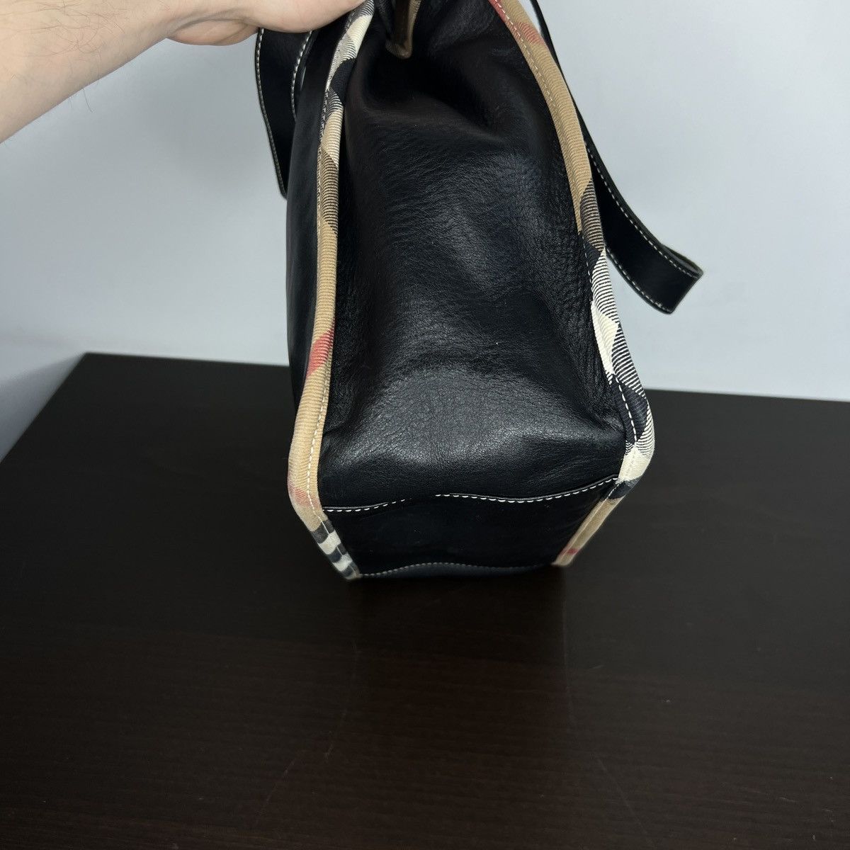 Burberry Burberry Shoulder Bag Black Genuine Leather Nova Check Rare Size ONE SIZE - 10 Thumbnail