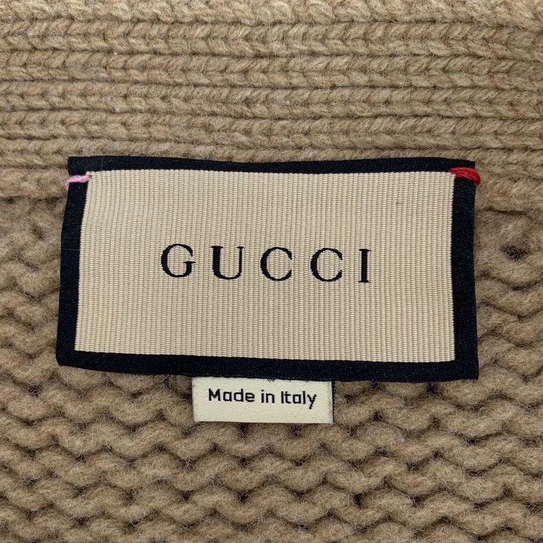 Gucci Gucci Brown logo letter embroidered wool V-neck single-bre Size S / US 4 / IT 40 - 5 Thumbnail