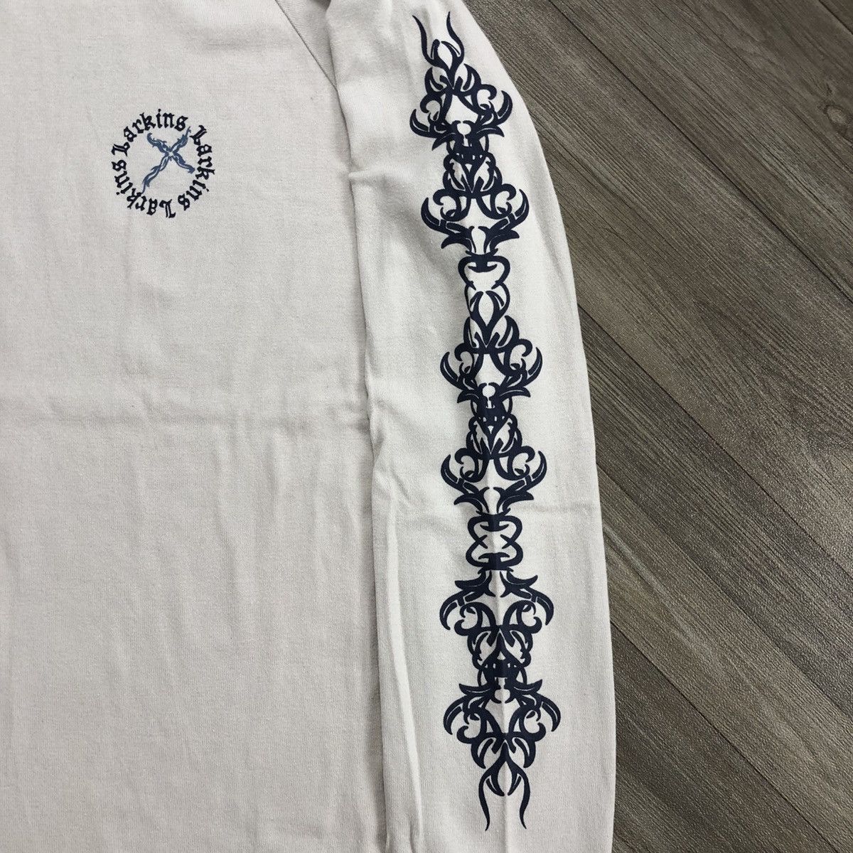 If Six Was Nine × Japanese Brand × Le Grande Bleu (L.G.B.) 1990s Uniqlo Larkins Poem Cross Goa Lgb Style Longsleeve Size US M / EU 48-50 / 2 - 6 Thumbnail