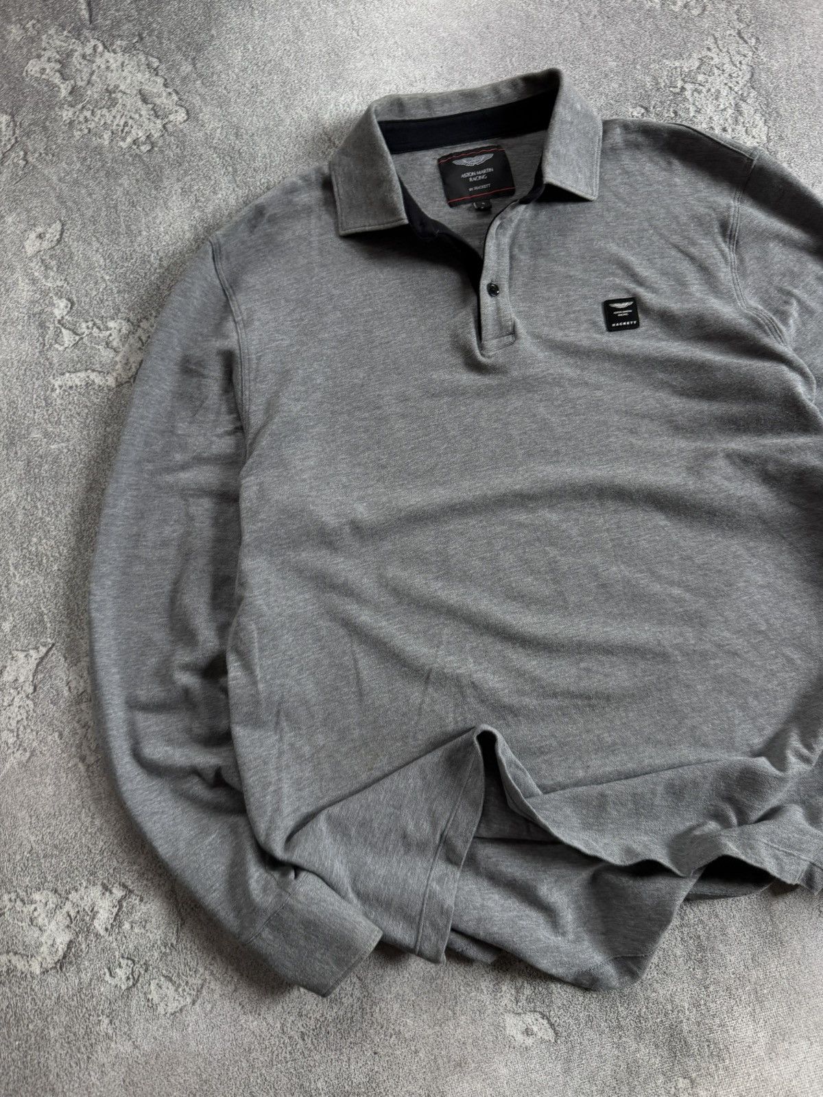 Hackett Aston Martin by Hackett L polo long sleeve jumper pullover Size US L / EU 52-54 / 3 - 3 Thumbnail