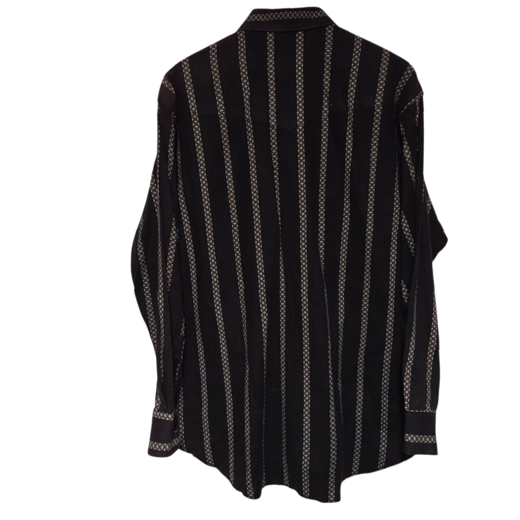 Wrangler VINTAGE Wrangler Western Shirt Mens M Black Striped Button-Up Long Sleeve Western 90s Cowboys Mens Size US M / EU 48-50 / 2 - 5 Thumbnail