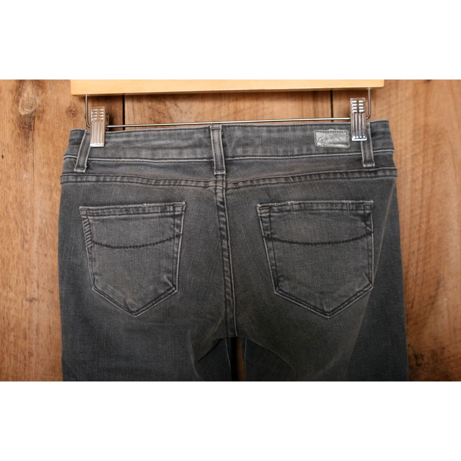 Paige PAIGE Gray Denim Skinny Jeans Sz. 26 Stretch Straight Leg 28x32 Women Slim Low Rise Inseam 32 PaGe Blue Heights Jeans Womens Skinny Denim Sz. 26 Gray Size 26" / US 2 / IT 38 - 4 Thumbnail