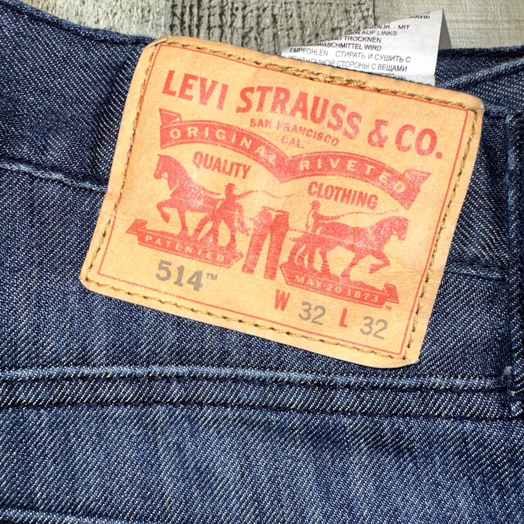 Levi's Levi's 505 Jeans - Regular Straight, Size 34, Blue, Denim, Mid Rise, Zipper, Cotton Blend, Machine Washable, Inseam 30, Dark Wash, Men Size US 34 / EU 50 - 2 Thumbnail