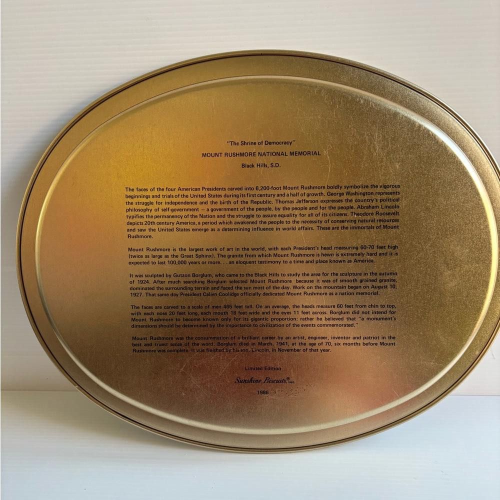 Designer Mount Rushmore Metal Serving Tray - 1986 Size ONE SIZE - 2 Thumbnail