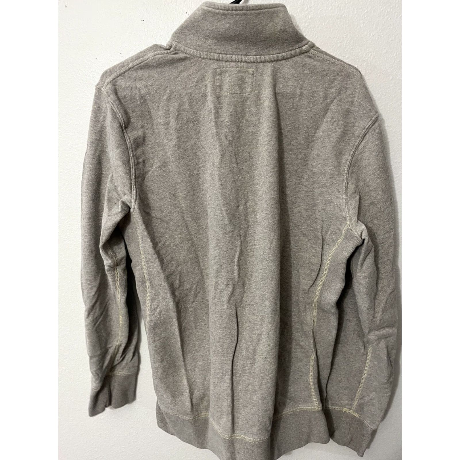 American Eagle Outfitters American Eagle Outfitters Men's L 1/4 Zip Sweater Knit Gray Regular Fit Cotton Pullover Size US L / EU 52-54 / 3 - 2 Thumbnail