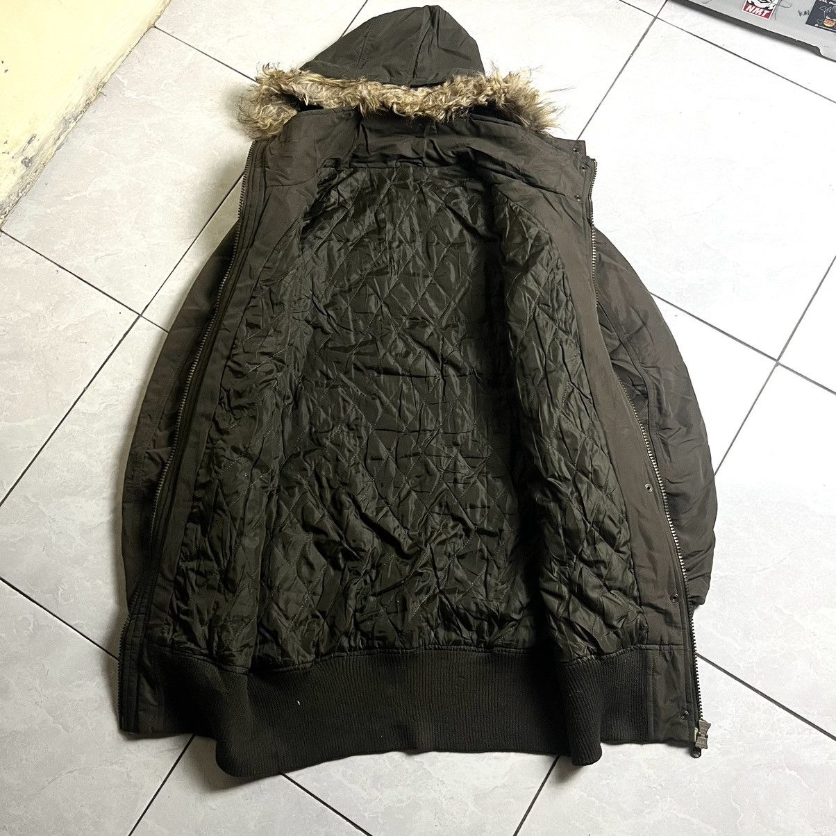 Japanese Brand 😍Unkwon fur jacket olive green style if sx ws nine lgb goa Size US L / EU 52-54 / 3 - 5 Thumbnail