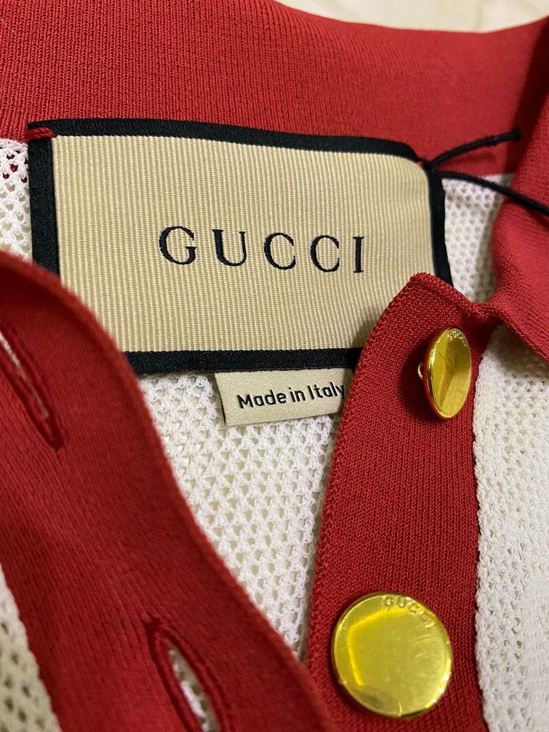 Gucci Gucci White and red color matching full logo translucent po Size XS / US 0-2 / IT 36-38 - 2 Thumbnail